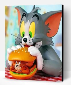 Tom And Jerry Burger Paint By Number