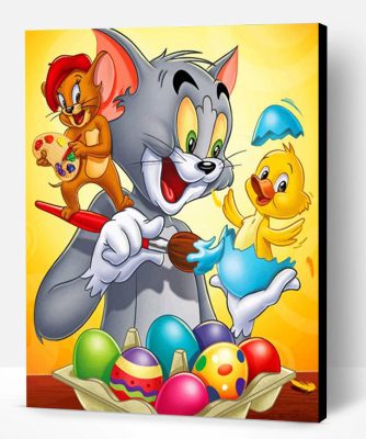 Tom And Jerry Cartoon Paint By Number