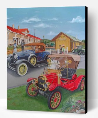 Vintage Cars Paint By Number