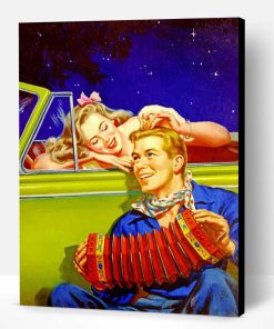 Vintage Lovers Under The Night Stars Paint By Number