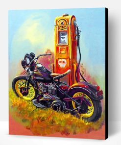 Vintage Motorcycle Paint By Number