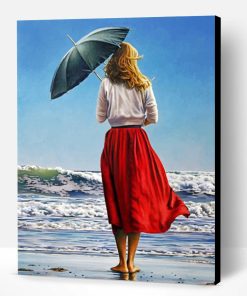 Woman On The Beach Paint By Number