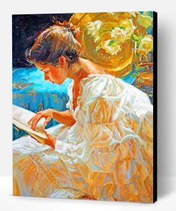 Woman Reading A Book Paint By Number