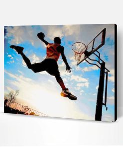 Basketball Player Silhouette Paint By Number