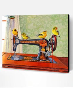 Birds On Swing Machine Paint By Number