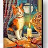 Cat And Candle Paint By Number