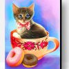 Cat In Coffee Cup Paint By Number