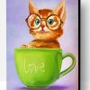 Cat In Cup Paint By Number