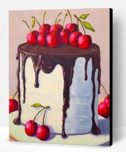 Cherry Chocolate Cake Paint By Number