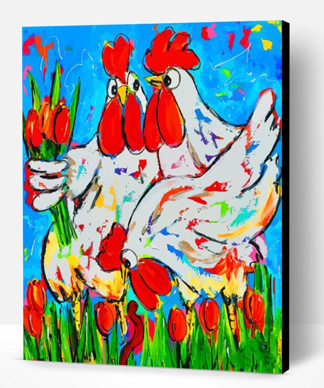 Chickens Art Paint By Number