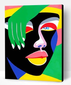 Colorful Abstract Face Paint By Number