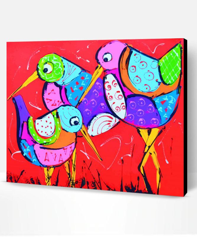 Colorful Birds Art Paint By Number
