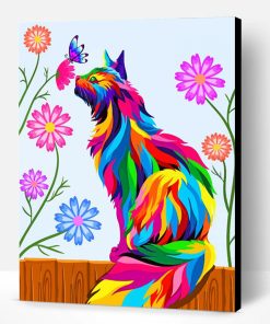 Colorful Cat Art Paint By Number