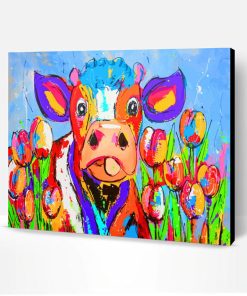 Colorful Cow Art Paint By Number