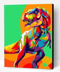 Colorful Dinosaur Paint By Number