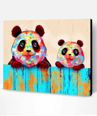 Colorful Pandas Paint By Number