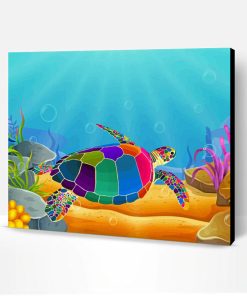 Colorful Turtle Paint By Number