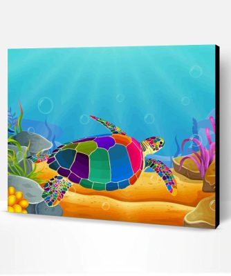 Colorful Turtle Paint By Number