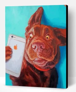 Dog Taking Selfie Paint By Number