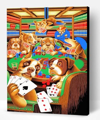 Dogs Playing Poker Paint By Number