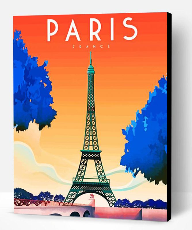 Eiffel Tower Illustration Paint By Number
