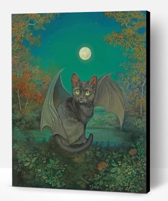 Fantasy Bat Cat Paint By Number