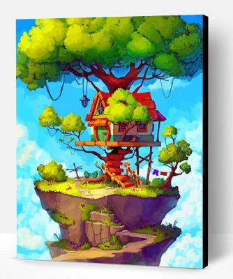 Fantasy Tree House Paint By Number