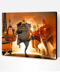 Fat Superheroes Paint By Number