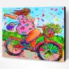 Fat Woman On Bicycle Paint By Number
