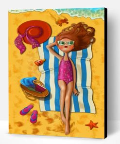 Girl In Beach Paint By Number