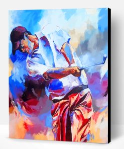 Golf Player Art Paint By Number