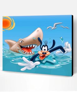 Goofy And The Shark Paint By Number