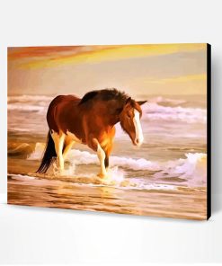 Horse In Sea Paint By Number