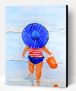Little Girl In Beach Paint By Number