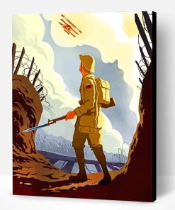 Military Soldier Illustration Paint By Number