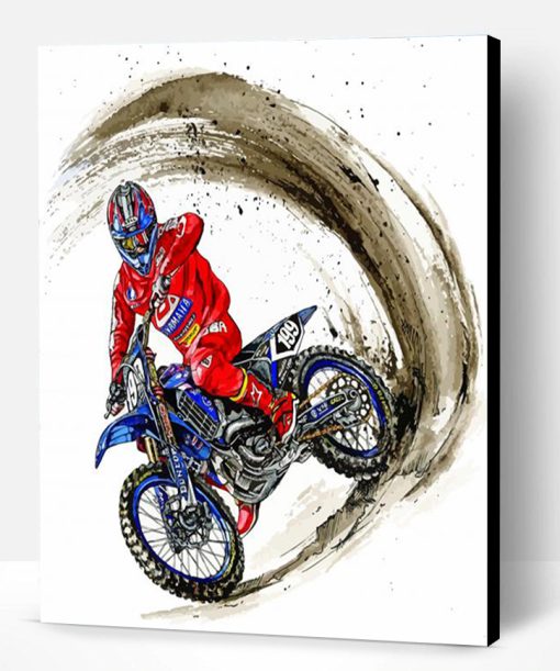 Motorcycle Driver Art Paint By Number