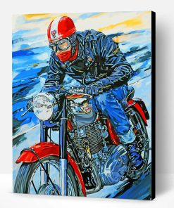 Motorcycle Driver Paint By Number