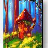 Mushroom Fantasy House Paint By Number