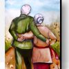 Old Couple Hugging Paint By Number