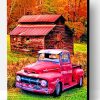 Old Red Ford Truck Paint By Number