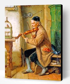 Old Violinist Man Paint By Number
