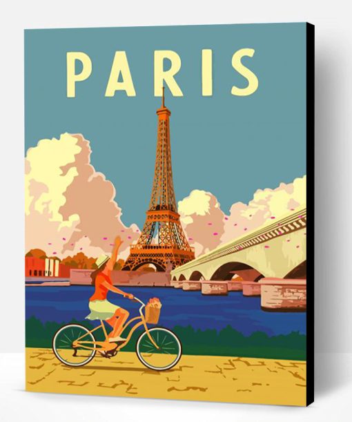 Paris City Poster Paint By Number