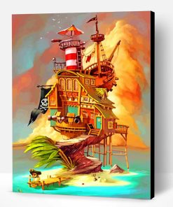 Pirate Ship House Paint By Number