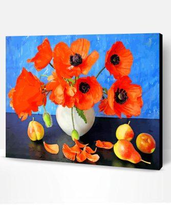 Poppies Vase Paint By Number