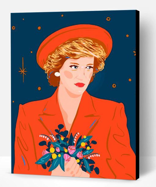 Princess Diana Illustration Paint By Number