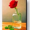 Red Rose In Jar Paint By Number