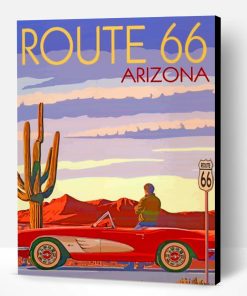 Route 66 Poster Paint By Number