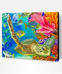 Sea Turtle Underwater Paint By Number