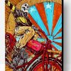 Skull On Motorcycle Paint By Number