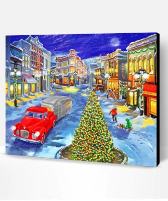 Snow Christmas City Paint By Number